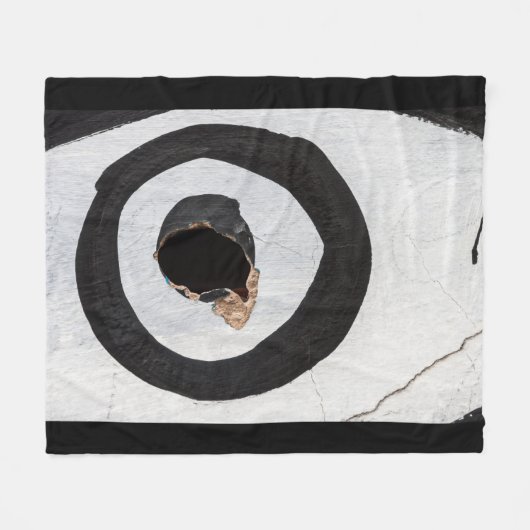 涙を流す フリースブランケット (正面(横))