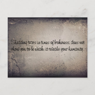 涙を流す ポストカード