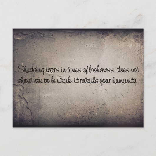 涙を流す ポストカード (正面)