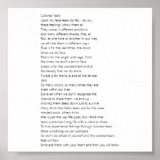 涙カラフルの詩 ポスター