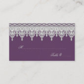 涙ドロップレース、プラムパープルエスコートテーブル席 プレイスカード (裏面)