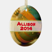 涙パーソナライズされた滴型クリスマス飾り セラミックオーナメント (右)