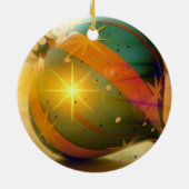 涙パーソナライズされた滴型クリスマス飾り セラミックオーナメント (裏面)