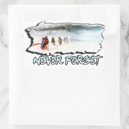 涙忘れの跡なし 長方形シール (バッグ)