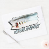 涙忘れの跡なし 長方形シール (封筒)