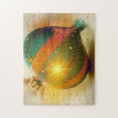 涙滴形のクリスマスオーナメント ジグソーパズル (縦)