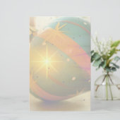 涙滴形のクリスマスオーナメント 便箋 (スタンド正面)