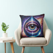 涙滴形状の銀河ディスコ内の宇宙眼 クッション (椅子)