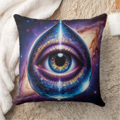 涙滴形状の銀河ディスコ内の宇宙眼 クッション (ブランケット)