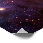 涙滴形状の銀河ディスコ内の宇宙眼 ポスター (角)