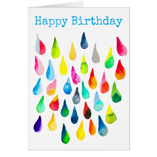 涙滴水色カラフル お洒落 (正面)