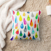 涙滴水色カラフル お洒落 クッション (ブランケット)