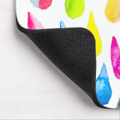 涙滴水色カラフル お洒落 マウスパッド (コーナー)