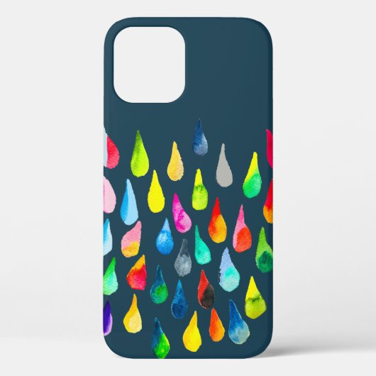 涙滴水色カラフル お洒落 Case-Mate iPhoneケース (裏面)