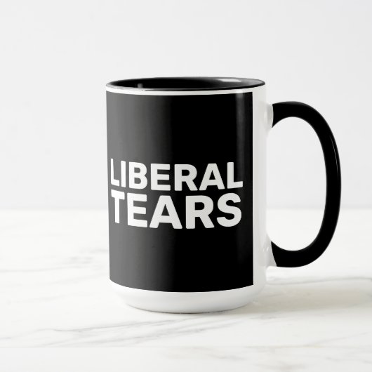 涙自由主義ののコーヒおもしろいーマグ マグカップ (右)