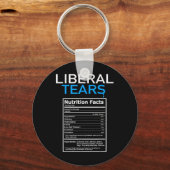 涙自由主義のアンチプ自由主義のトランプ共和党員 キーホルダー (正面)