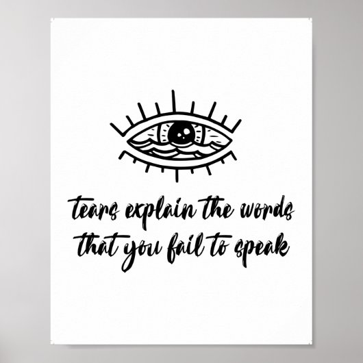 涙静かだ。死別の贈り物悔やみや弔慰贈与 ポスター (正面)