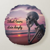 涙静か深い | ラウンドクッション (正面)