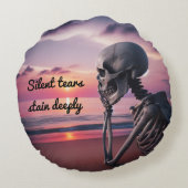 涙静か深い | ラウンドクッション (裏面)