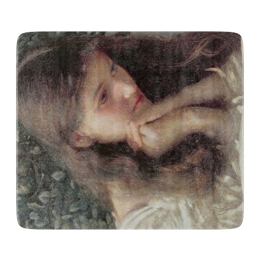 涙（涙の中の美しい女性） カッティングボード (正面)