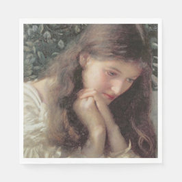 涙（涙の中の美しい女性） スタンダードランチョンナプキン