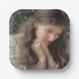 涙（涙の中の美しい女性） ペーパープレート