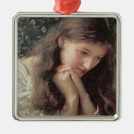 涙（涙の中の美しい女性） メタルオーナメント (正面)