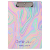 液カスタマイズ体虹色ユニコーンカラーデザイン クリップボード (正面)