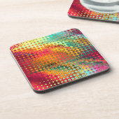 液カラフル体ミルコドット コースター (左側)