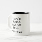 液体おもしろい金ゴールドマググ ツートーンマグカップ (正面左)