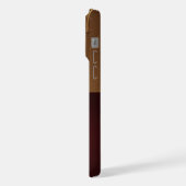 💎 液体が滴る輝くグリッターモノグラムF iPhoneケース (左側面)