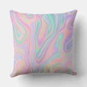 液体のカラフルの抽象芸術の虹 クッション (裏面)