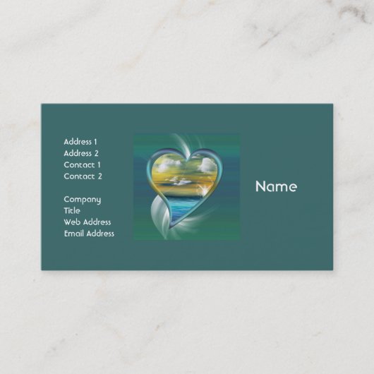 液体のハート 名刺 (正面)