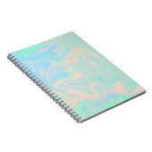 液体のフェイクなレーザー光線写真虹色の質 ノートブック (右側)