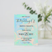 液体のフェイクなレーザー光線写真虹色の質 ポストカード (スタンド正面)