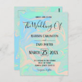 液体のフェイクなレーザー光線写真虹色の質 ポストカード (正面/裏面)