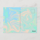 液体のフェイクなレーザー光線写真虹色の質 ポストカード (裏面)