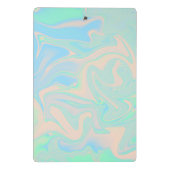 液体のフェイクなレーザー光線写真虹色の質 ミニクリップボード (裏面)