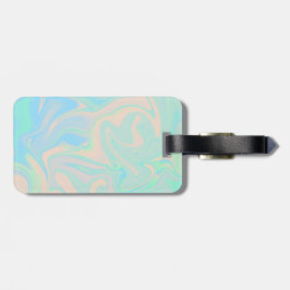 液体のフェイクなレーザー光線写真虹色の質 ラゲッジタグ