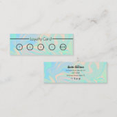 液体のフェイクなレーザー光線写真虹色の質 ロイヤリティカード (正面/裏面)