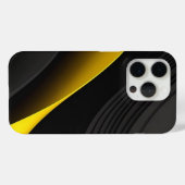 液体のモダン渦巻き四角マスタードイエロートーン Case-Mate iPhoneケース (裏面 (横))