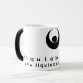 液体の仏の変形させるロゴのマグ モーフィングマグカップ (正面左)