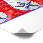 液体の星とストライプ ポスター (角)