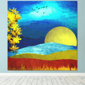 液体の空の風景 キャンバスプリント (インサイチュ (ウッドフロア))