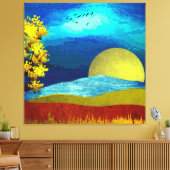 液体の空の風景 キャンバスプリント (インサイチュ (リビング))