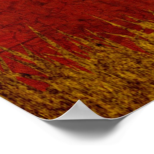 液体の空の風景 ポスター (角)