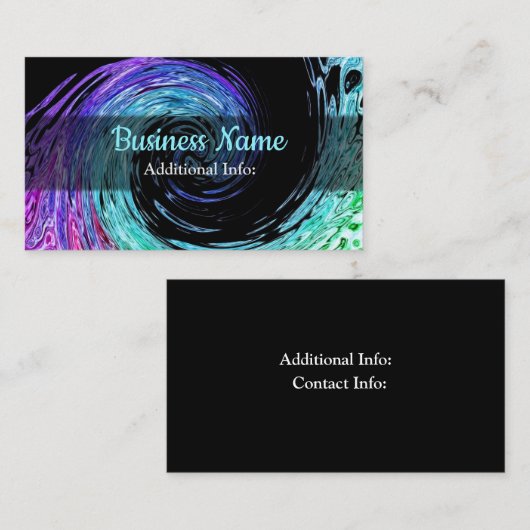 液体の虹の波の名刺 名刺 (正面/裏面)