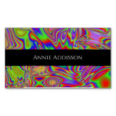 液体の虹色の虹の質 マグネット名刺 (正面)