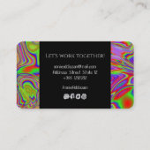 液体の虹色の虹の質 名刺 (裏面)