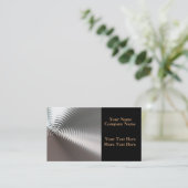 液体の金ゴールドのさざ波の名刺 名刺 (スタンド正面)